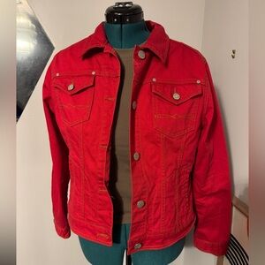 Cabi Red Denim Jacket